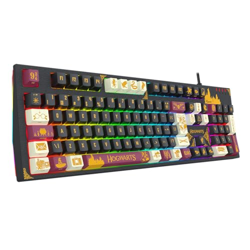 Teclado Mecânico Gamer Harry Potter Amsa Hogwart's RGB Full Size USB ABNT2 Preto HP-592RGB - Imagem 4