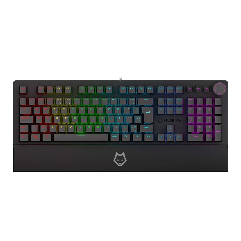 Teclado Mecânico Gamer Husky Anchorage Full Size RGB Switch Gateron EF Brown ABNT2 Preto HTG200PTMA - Imagem 1