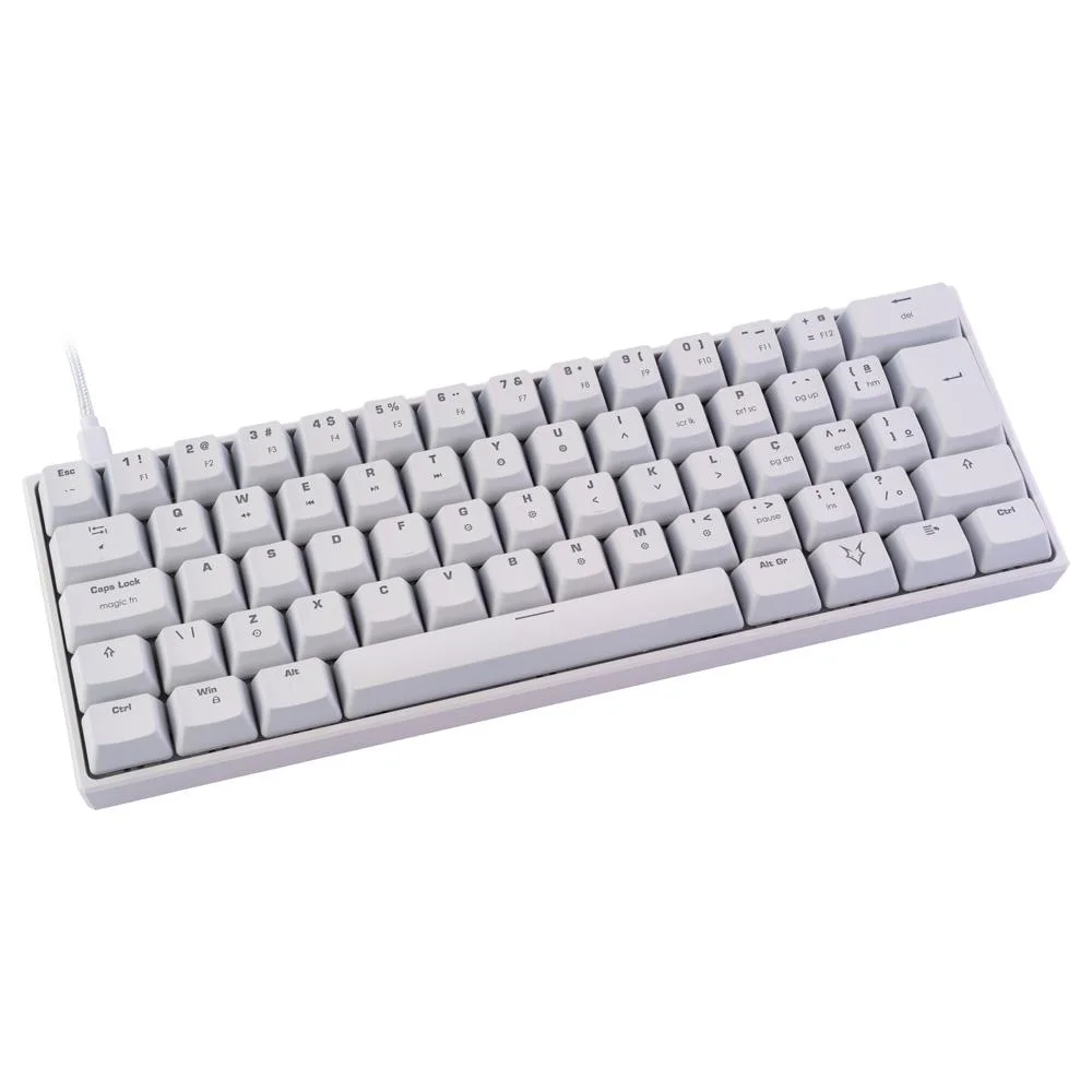 Teclado Mecânico Gamer Husky Blizzard RGB Switch Gateron Brown 60% ABNT2 Branco HTG001BRMA - Imagem 2