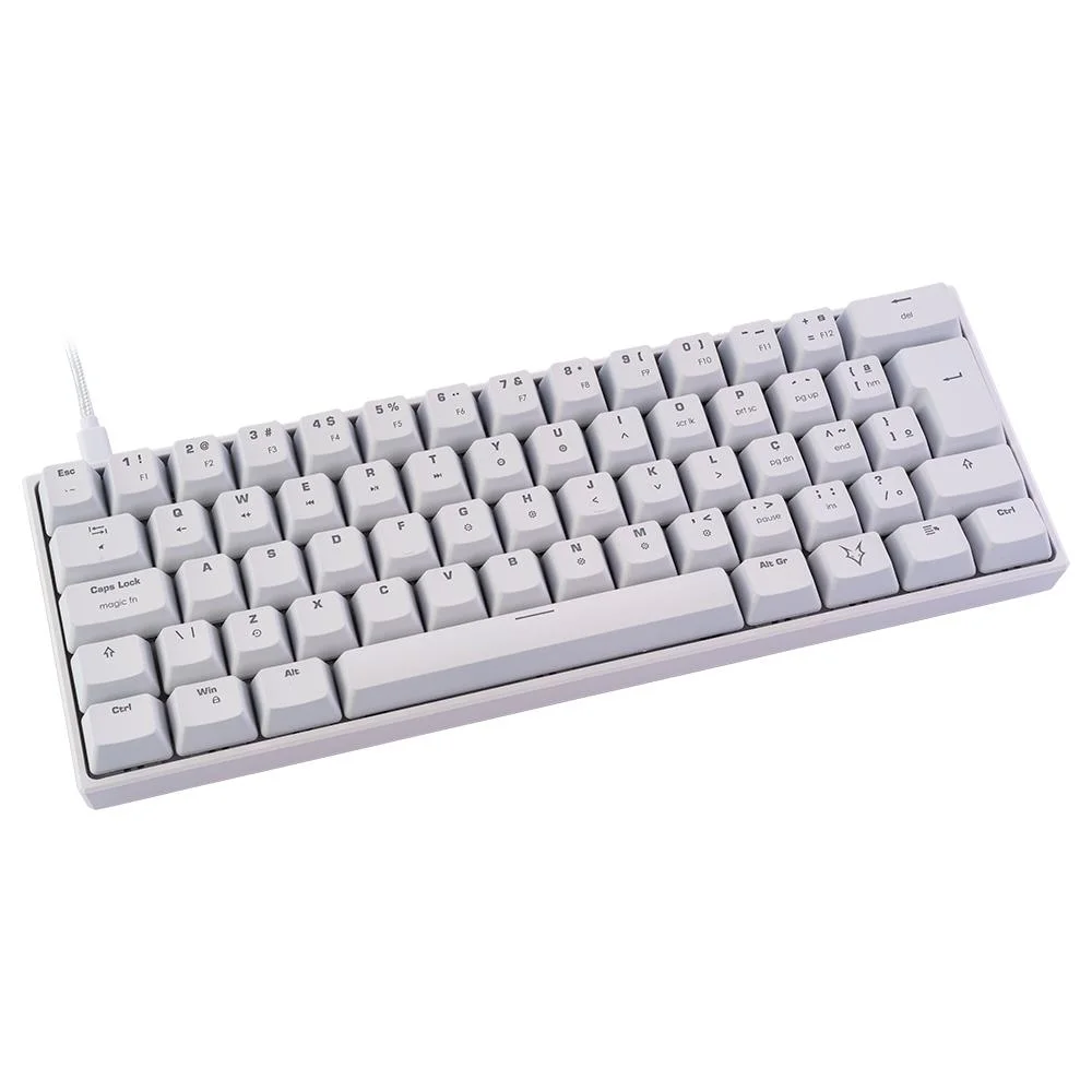 Teclado Mecânico Gamer Husky Blizzard RGB Switch Gateron Red 60% ABNT2 Branco HTG001BRVR - Imagem 2
