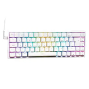 Teclado Mecânico Gamer Husky HailStorm 65% RGB Switch Gateron Brown ABNT2 Branco HTG002BRMA