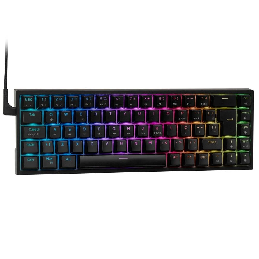 Teclado Mecânico Gamer Husky HailStorm RGB Switch Gateron Brown 65% ABNT2 Preto HTG002PTMA - Imagem 1