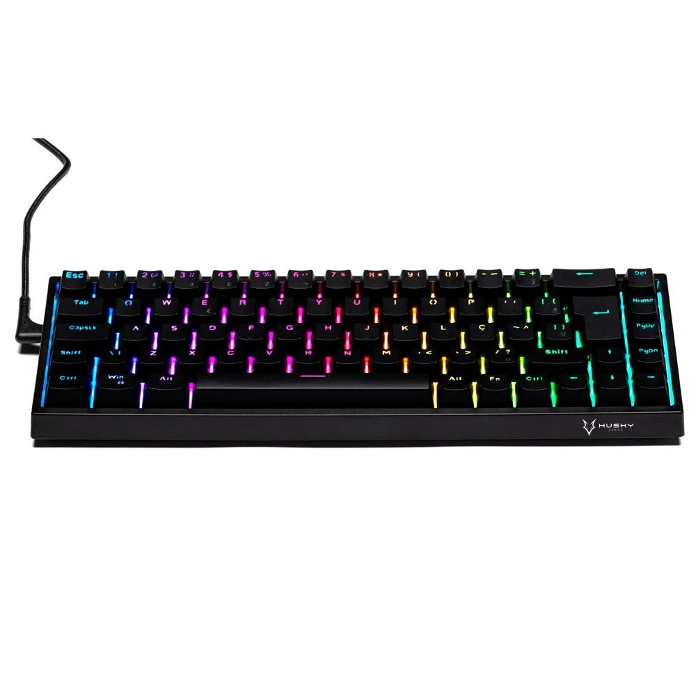 Teclado Mecânico Gamer Husky HailStorm RGB Switch Gateron Red 65% ABNT2 Preto HTG002PTVR - Imagem 2