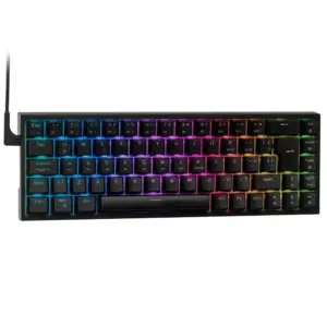 Teclado Mecânico Gamer Husky HailStorm RGB Switch Gateron Red 65% ABNT2 Preto HTG002PTVR