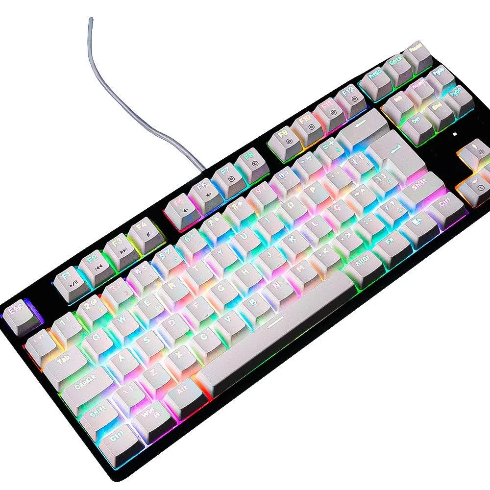 Teclado Mecânico Gamer Husky Sled TKL RGB Switch Gateron G Pro Red ABNT2 Branco HTG500BRVR - Imagem 4