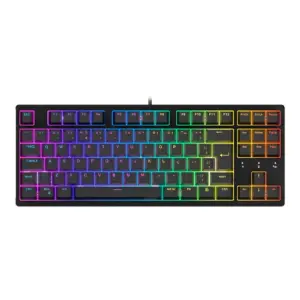 Teclado Mecânico Gamer Husky Sled TKL RGB Switch Gateron G Pro Brown ABNT2 Preto HTG500PTMA