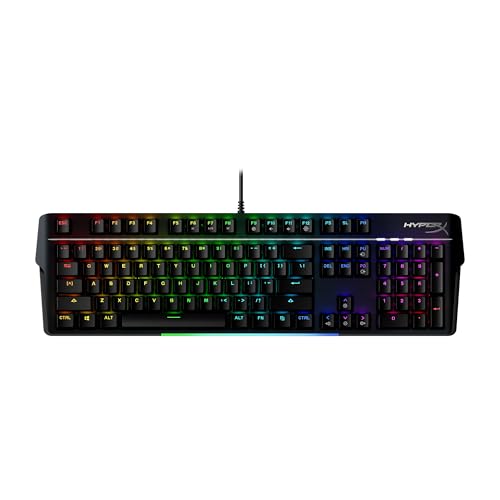 Teclado Mecânico Gamer HyperX Alloy MKW100 RGB Switch Red Full Size US Preto 4P5E1AA#ABA