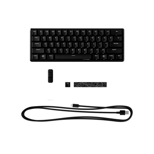 Teclado Mecânico Gamer HyperX Alloy Origins 60 RGB Switch HyperX Red US Preto 4P5N4AA#ABA - Imagem 2