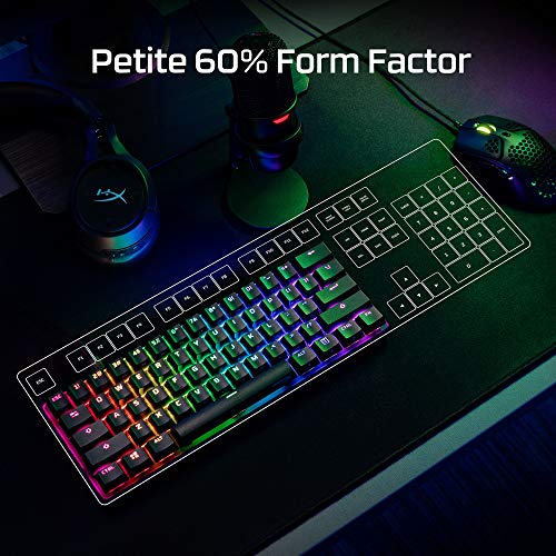 Teclado Mecânico Gamer HyperX Alloy Origins 60 RGB Switch HyperX Red US Preto 4P5N4AA#ABA - Imagem 3