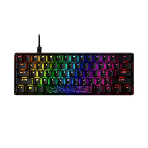 Teclado Mecânico Gamer HyperX Alloy Origins 60 RGB Switch HyperX Red US Preto 4P5N4AA#ABA