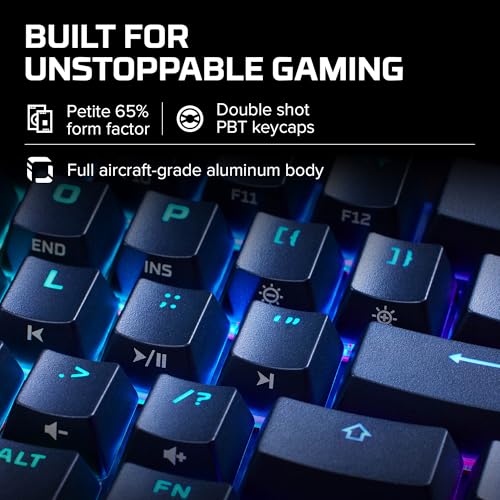 Teclado Mecânico Gamer HyperX Alloy Origins 65 Switch Red Layout 65% US Preto 4P5D6AA#ABA - Imagem 4