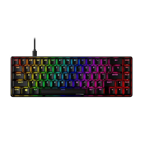 Teclado Mecânico Gamer HyperX Alloy Origins 65 Switch Red Layout 65% US Preto 4P5D6AA#ABA