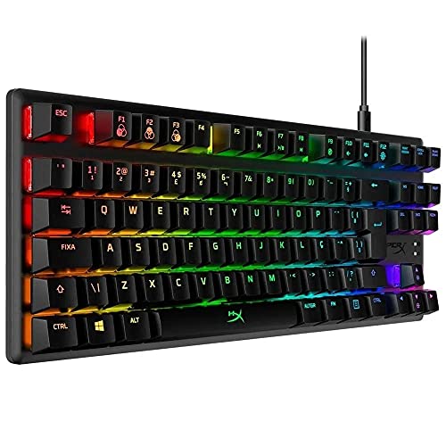 Teclado Mecânico Gamer HyperX Alloy Origins Core RGB Switch HyperX Red USB-C ABNT2 Preto 4P5P3A2#AC4 - Imagem 4