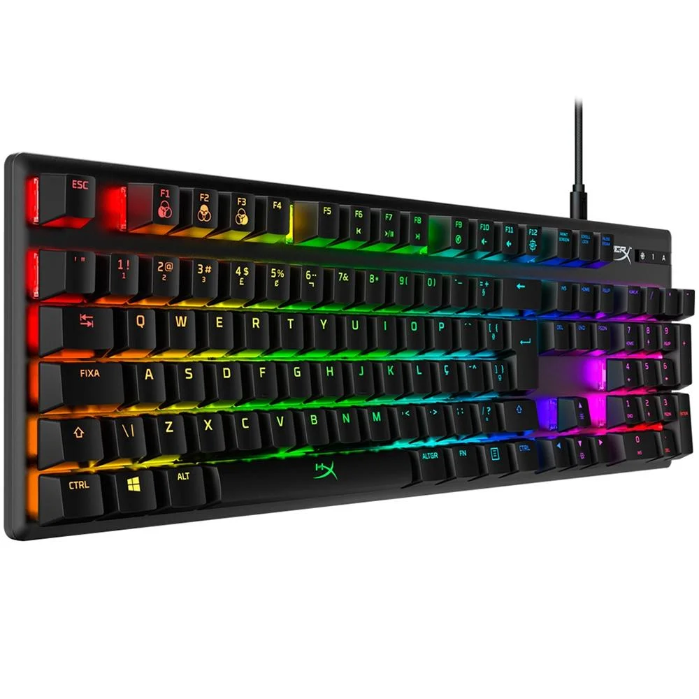 Teclado Mecânico Gamer HyperX Alloy Origins RGB Switch HyperX Red ABNT2 Preto 4P4F6A2#AC4 - Imagem 3