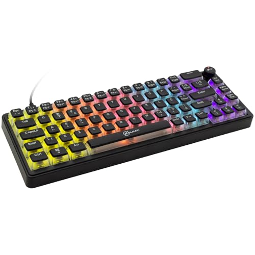 Teclado Mecânico Gamer Kalkan Drakar RGB Switch YH Marrom Layout 65% USB-C ABNT2 Preto KLK00052 - Imagem 1
