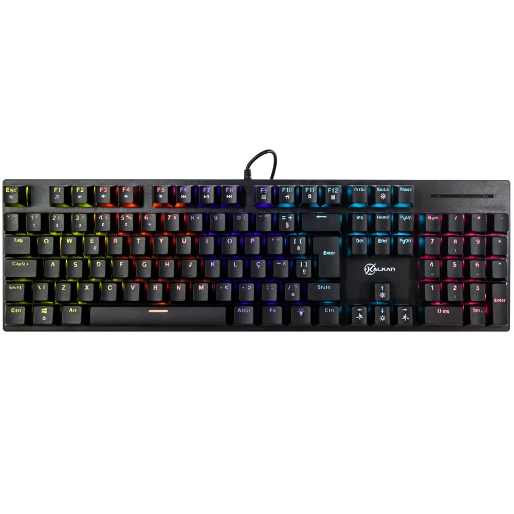 Teclado Mecânico Gamer Kalkan Loki Rainbow Switch Brown Full Size - Imagem 1