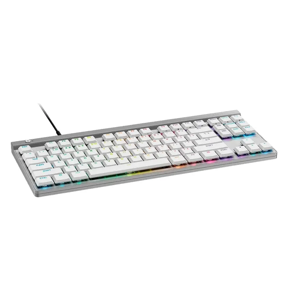 Teclado Mecânico Gamer Logitech G515 TKL RGB Lightsync Switch GL Brown Tactile USB-C Branco 920-012869 - Imagem 4