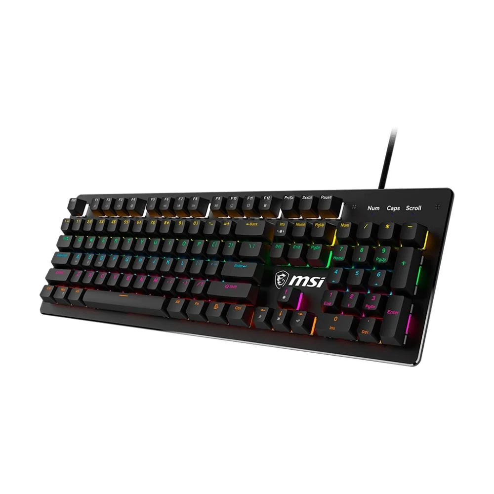 Teclado Mecânico Gamer MSI Forge GK300 RGB Switch Blue Anti-ghosting US Preto S11-04US20P-HH9 - Imagem 3