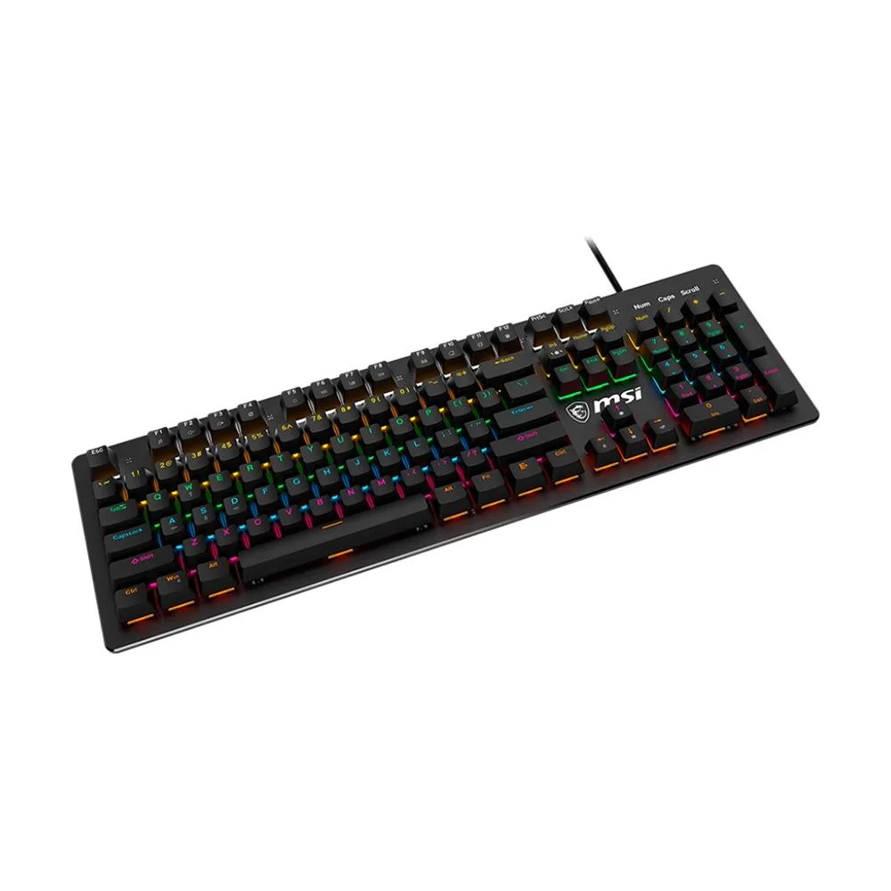 Teclado Mecânico Gamer MSI Forge GK300 RGB Switch Blue Anti-ghosting US Preto S11-04US20P-HH9 - Imagem 4