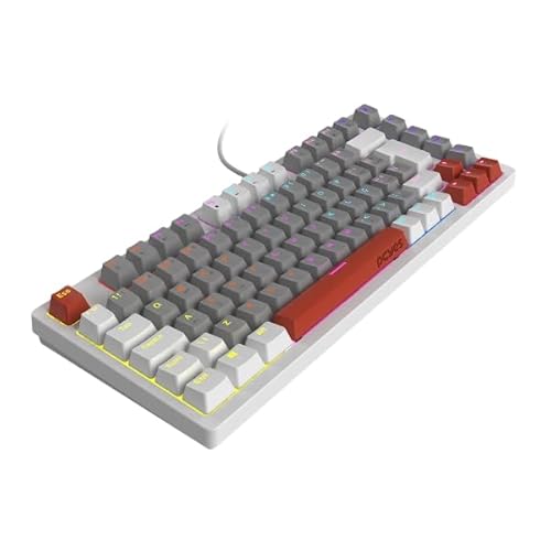 Teclado Mecânico Gamer PCYES Kirin White Ghost 75% LED Rainbow Switch Red PTKRWG75RD - Imagem 2