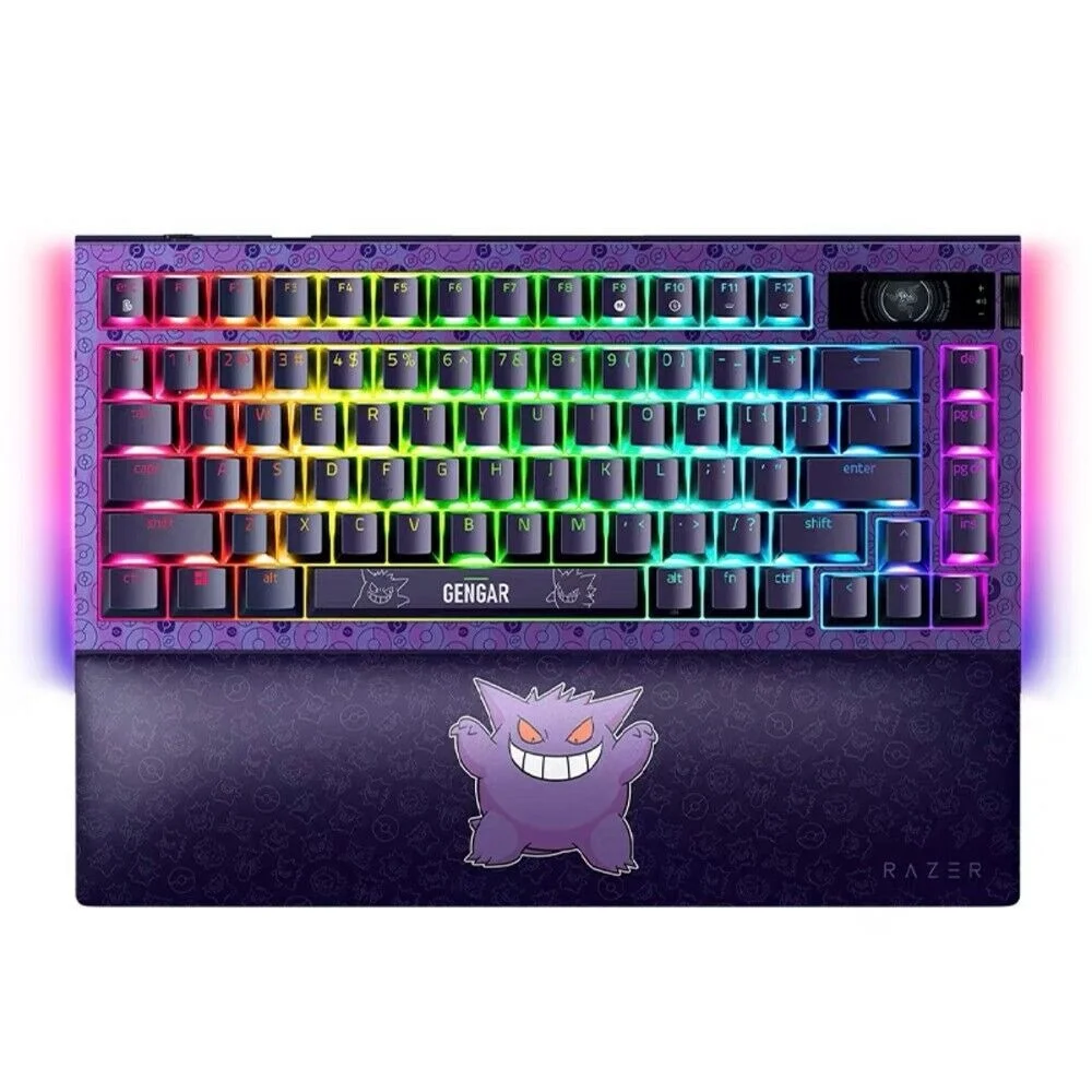 Teclado Mecânico Gamer Razer Blackwidow V4 Pro 75% Gengar Edition RGB Switch Mecânico ANSI USB-C - Imagem 1