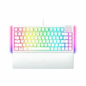Teclado Mecânico Gamer Razer BlackWidow V4 Chroma RGB Switch Razer 75% Anti-Ghosting US Branco RZ0305001700