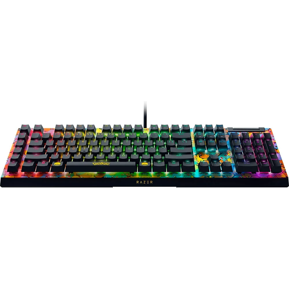 Teclado Mecânico Gamer Razer BlackWidow V4 X Chroma RGB Switch Green Pokémon Kanto Starters Edition Layout US RZ03-04704200-R3M1 - Imagem 2