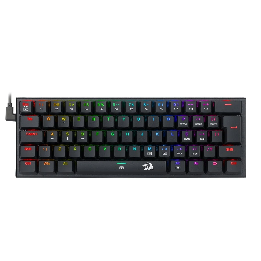 Teclado Mecânico Gamer Redragon Anivia RGB Compacto Switch Outemu Brown ABNT2 USB 2.0 - Imagem 1