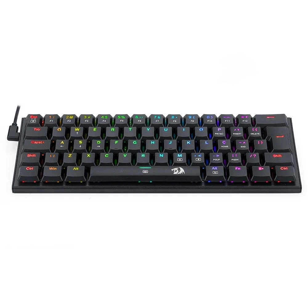 Teclado Mecânico Gamer Redragon Anivia RGB Switch Brown ABNT2 Preto K614-RGB (PT-BROWN) - Imagem 1