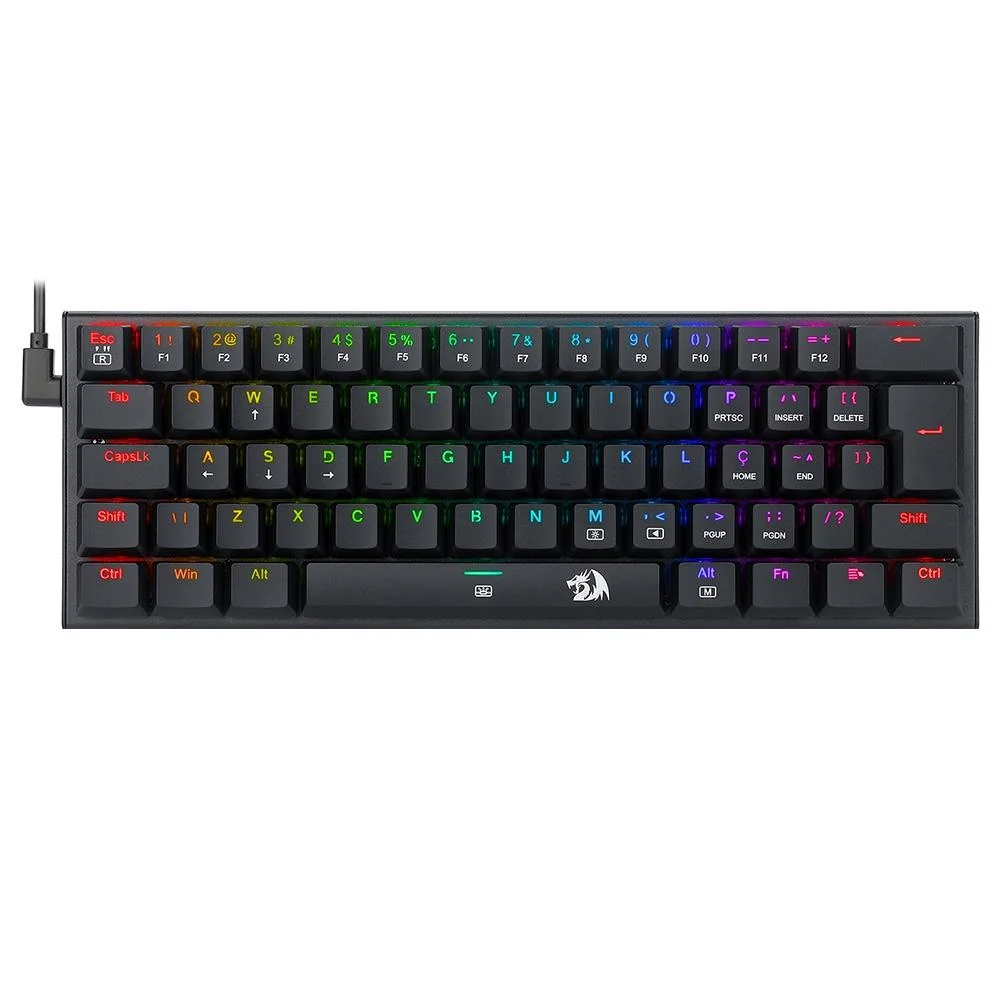 Teclado Mecânico Gamer Redragon Anivia RGB Switch Brown ABNT2 Preto K614-RGB (PT-BROWN) - Imagem 2