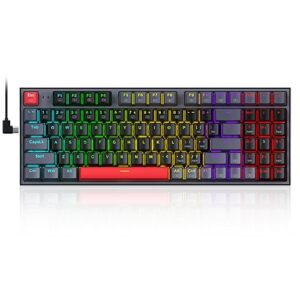 Teclado Mecânico Gamer Redragon APS Low Profile RGB Switch Redragon Blue ABNT2 Preto K607 RGB (PT-BLUE)