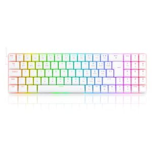 Teclado Mecânico Gamer Redragon Ashe Pro RGB Switch Brown Branco K626P-KBS-W