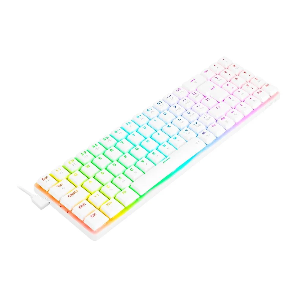 Teclado Mecânico Gamer Redragon Ashe RGB Switch Blue Branco K626-KB-W - Imagem 4