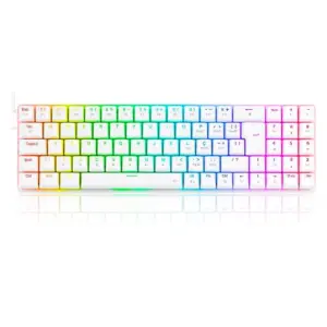 Teclado Mecânico Gamer Redragon Ashe RGB Switch Blue Branco K626-KB-W