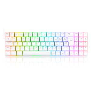 Teclado Mecânico Gamer Redragon Ashe RGB Switch Red Branco K626-KB-W (PT-RED)