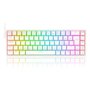 Teclado Mecânico Gamer Redragon Castor RGB Switch Brown ABNT2 Branco K631W-RGB (PT-BROWN)