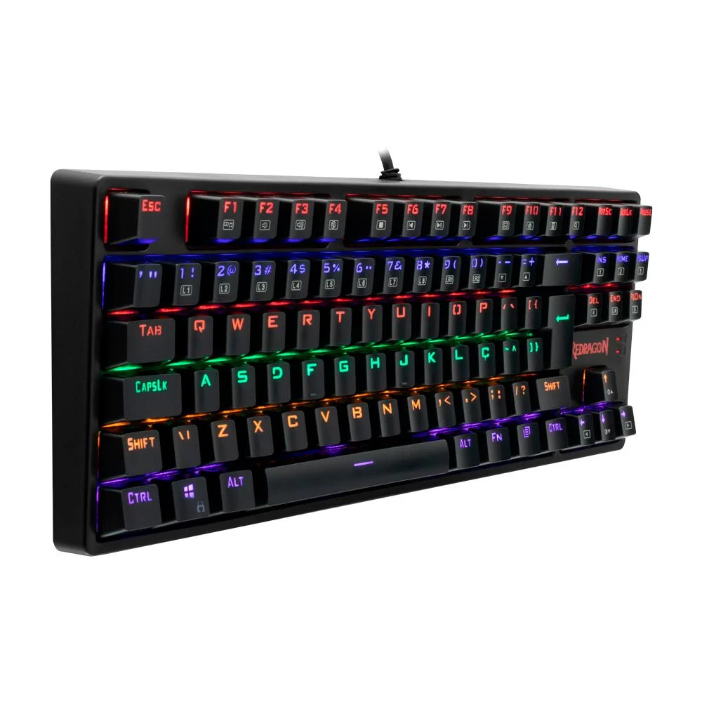Teclado Mecânico Gamer Redragon Daksa Rainbow Switch Outemu Blue Double Shot ABNT2 K576R - Imagem 4