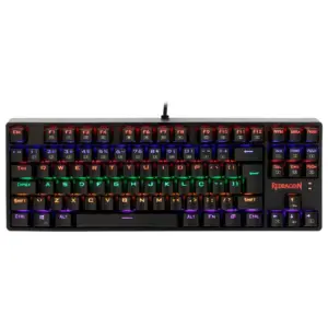Teclado Mecânico Gamer Redragon Daksa Rainbow Switch Outemu Blue Double Shot ABNT2 K576R