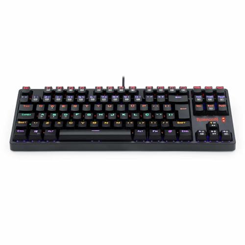 Teclado Mecânico Gamer Redragon Daksa Switch Vermelho ABNT2 Preto K576R-1 - Imagem 1