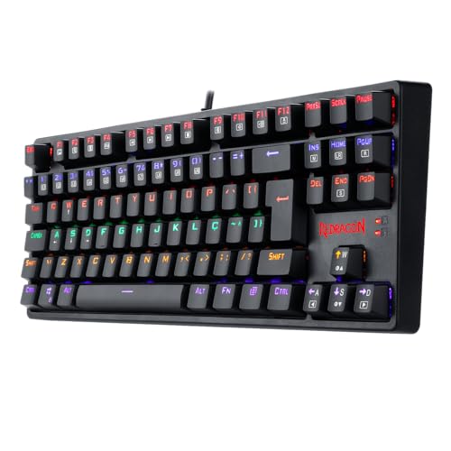 Teclado Mecânico Gamer Redragon Daksa Switch Vermelho ABNT2 Preto K576R-1 - Imagem 3