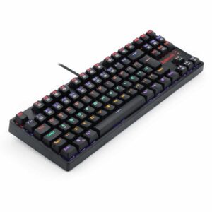 Teclado Mecânico Gamer Redragon Daksa Switch Vermelho ABNT2 Preto K576R-1