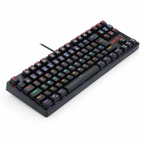 Teclado Mecânico Gamer Redragon Daksa Switch Vermelho ABNT2 Preto K576R-1