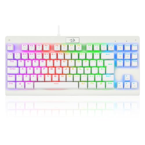 Teclado Mecânico Gamer Redragon Dark Avenger Lunar LED Rainbow Switch Outemu Red ABNT2 Branco K568W-R - Imagem 2