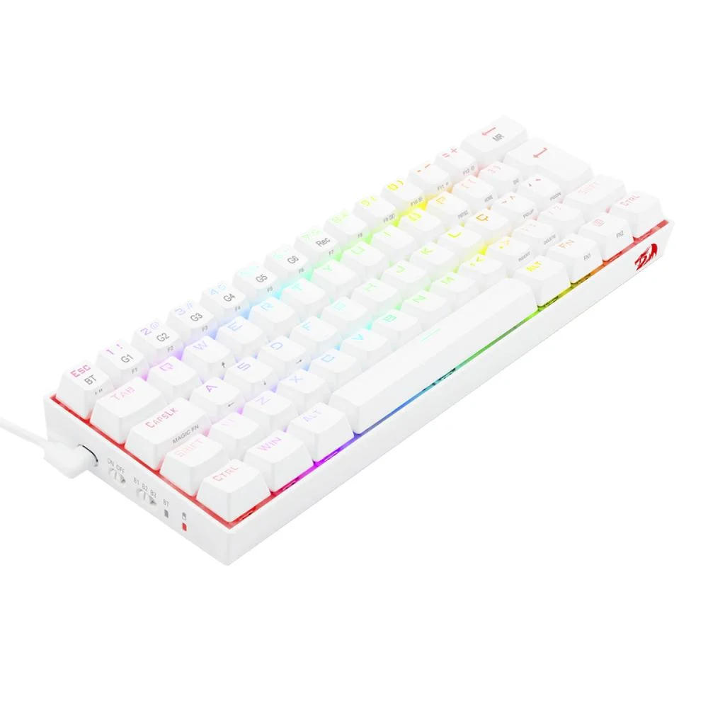 Teclado Mecânico Gamer Redragon Draconic Pro Switch Brown Branco - Imagem 2