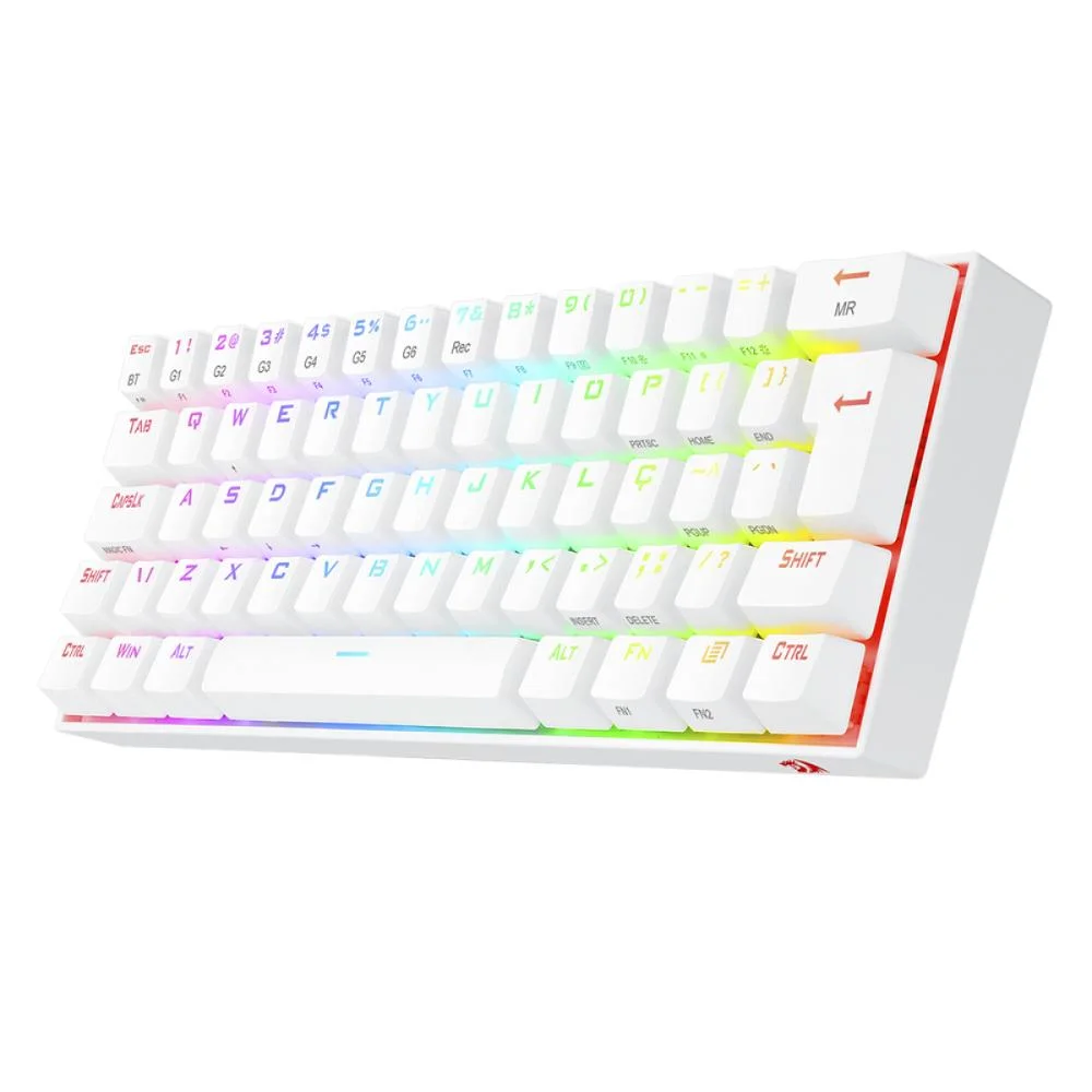 Teclado Mecânico Gamer Redragon Draconic Pro Switch Brown Branco - Imagem 3