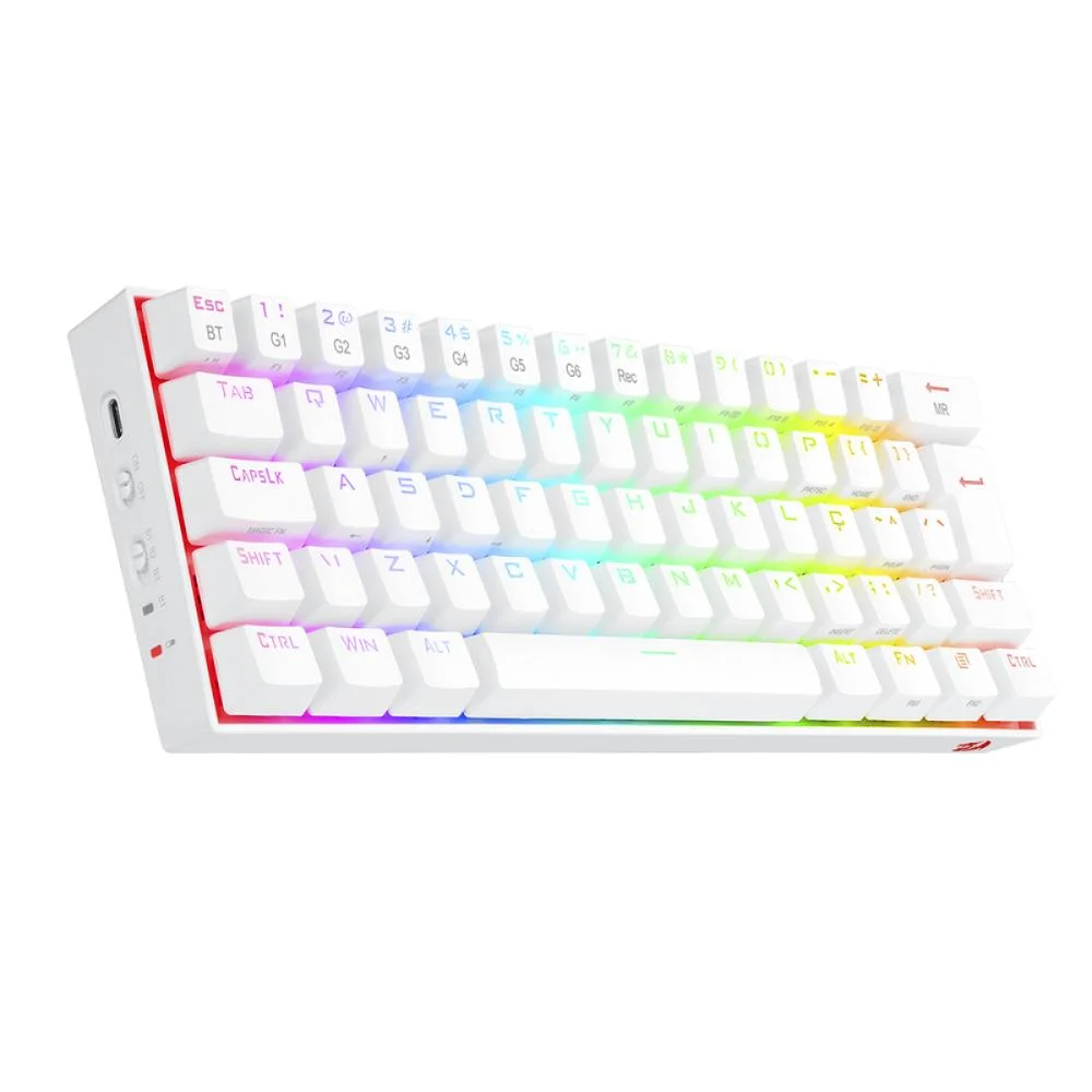 Teclado Mecânico Gamer Redragon Draconic Pro Switch Brown Branco - Imagem 4