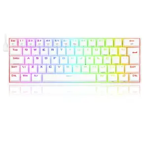 Teclado Mecânico Gamer Redragon Draconic Pro Switch Brown Branco