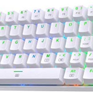 Teclado Mecânico Gamer Redragon Dragonborn RGB 60% Switch Marrom ABNT2 Branco