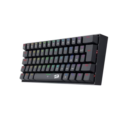 Teclado Mecânico Gamer Redragon Dragonborn RGB Switch Brown 60% ABNT2 Preto K630RGB-1
