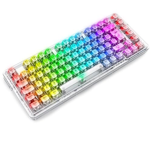 Teclado Mecânico Gamer Redragon Elf Pro Wireless Bluetooth RGB Switch Crystal Transparente K649CT-RGB-PRO PT